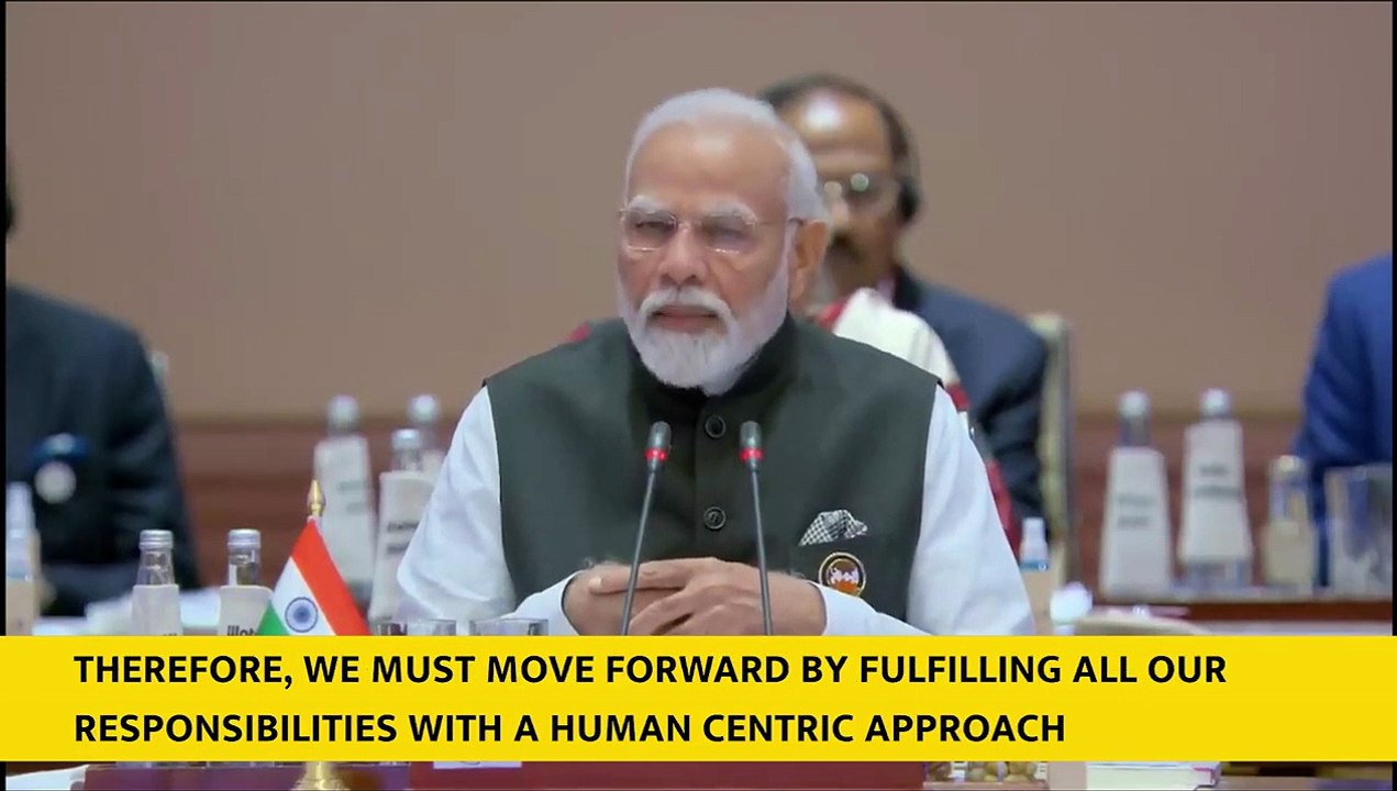 G20 Summit Delhi_ PM Modi's remarks during Session-1 on 'One Earth' _ Bharat Mandapam-With Subtitles