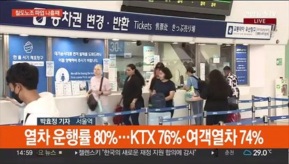 오전 열차 운행률 80.1%…원희룡 "명분없는 파업"