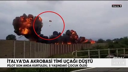 İtalya ordusuna ait gösteri uçağı düştü: 5 yaşındaki çocuk öldü