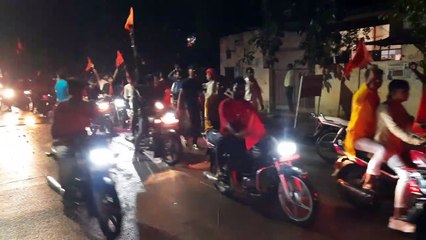 Video : शौर्य जागरण यात्रा का  आतिशबाजी व पुष्प वर्षा से किया स्वागत