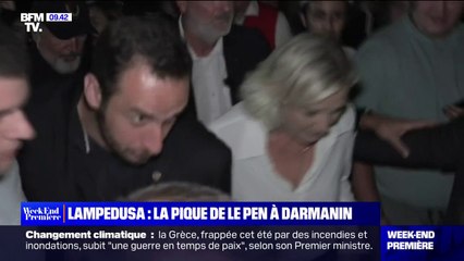 "Il va constater les dégâts de sa politique": la pique de Marine Le Pen à Gérald Darmanin qui va se rendre à Lampedusa