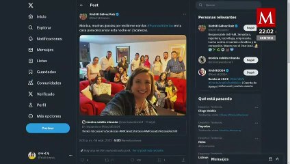 Xóchitl Gálvez se hospeda en una casa de familia zacatecana con gratitud