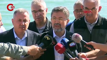 İZMİR- BARAJA DÜŞEN HELİKOPTERLE İLGİLİ KONUŞAN BAKAN YUMAKLI ENKAZ TESPİT EDİLDİ