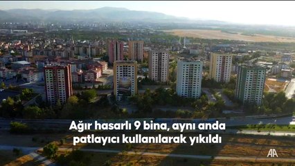 Depremlerin etkilediği Malatya'da 15 katlı 9 bina patlayıcıyla yıkıldı