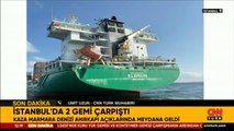 İstanbul’da Ahırkapı açıklarında iki gemi çarpıştı