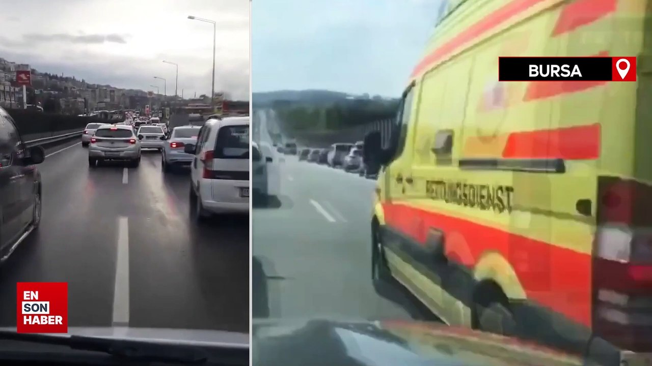 Bursa'da ambulansa yol verilmedi! O anlar gündem oldu
