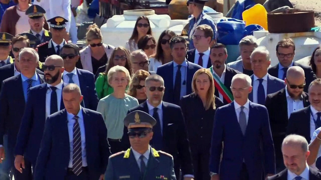 Von der Leyen und Meloni besuchen Lampedusa