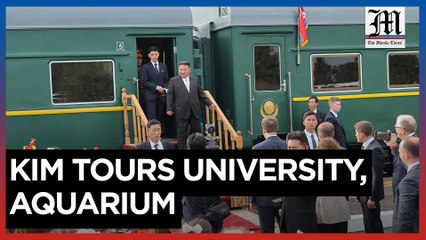 North Korea's Kim visits Russian university, aquarium as state media highlight military talks