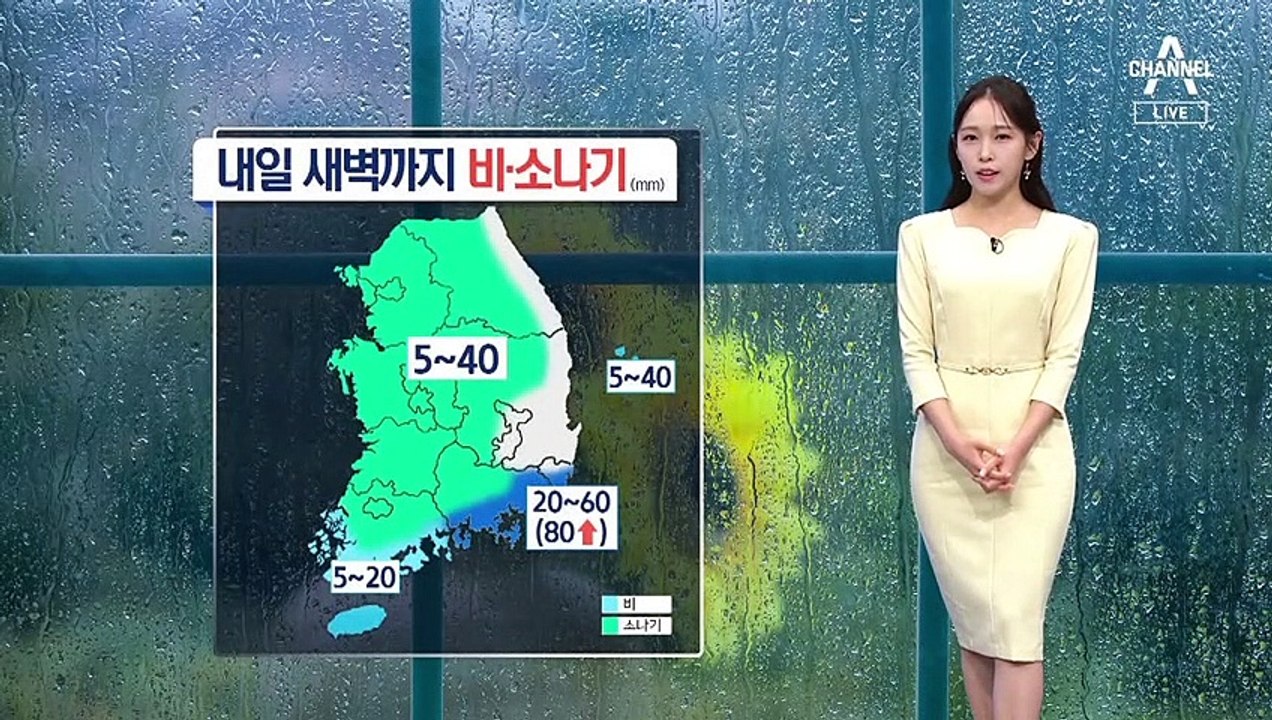 [날씨]내일 새벽까지 소나기…한낮 늦더위