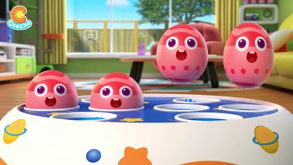 Colorful Surprise Eggs (Car Version) - Baby ChaCha Nursery Rhymes & Kids Songs