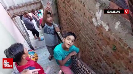 Samsun'da metruk binanın çatısından düşen çocuk hastanelik oldu