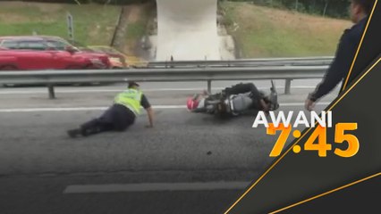 Anggota JPJ cedera dilanggar pengawal keselamatan rempuh sekatan jalan raya