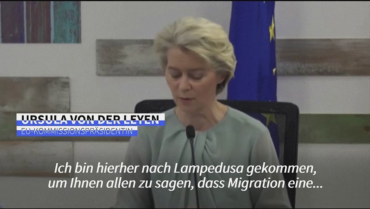 Von der Leyen ruft EU in Lampedusa zur Aufnahme von Flüchtlingen auf