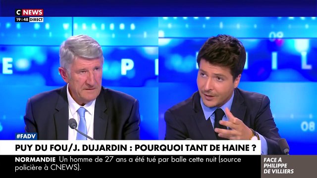 Philippe de Villiers dans Face à Philippe de Villiers ce vendredi 15 septembre 2023 sur CNews.