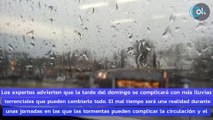 No hay que bajar la guardia. Los expertos advierten de que la tarde del domingo se complicará con más lluvias torrenciales