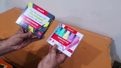Unboxing and Review of Luxor highlighter pastel  for Notes