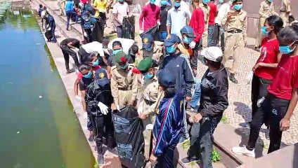 Cleanliness campaign conducted in Mohanram pond under Swachata Pakhwada