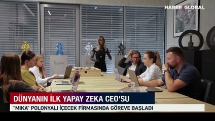 Dünyanın ilk yapay CEO'su... "Mika" Polonyalı içecek firmasında göreve başladı