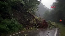 Trabzon'da Sağanak Sonrası Heyelan: Yol Ulaşıma Kapandı