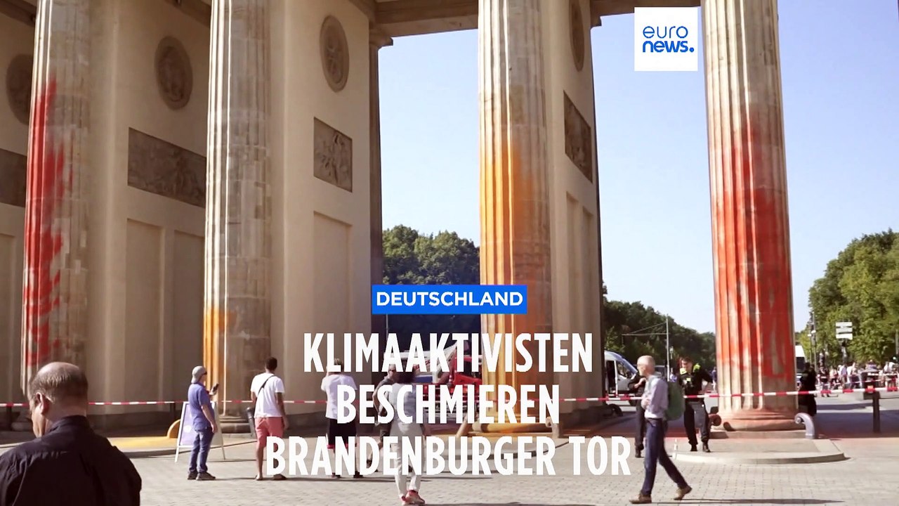 'Letzte Generation' beschmiert Brandenburger Tor: 13 Festnahmen