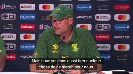 Afrique du Sud - Nienaber : “Donner l’opportunité à certains de tester d’autres postes”