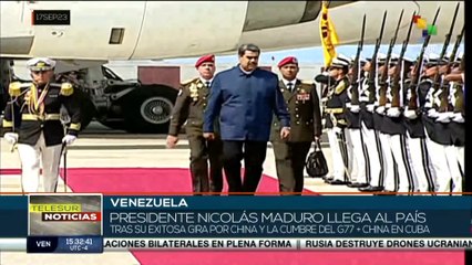 teleSUR Noticias 15:30 17-09: Pdte. Maduro arriba al país tras exitosa gira internacional