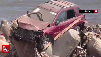 Dron görüntüleri Libya'daki afetin boyutunu gözler önüne seriyor