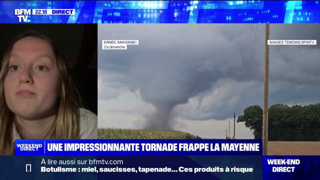 Tornade en Mayenne: Depuis 18h, nous n'avons plus d'électricité chez nous , raconte cette habitante