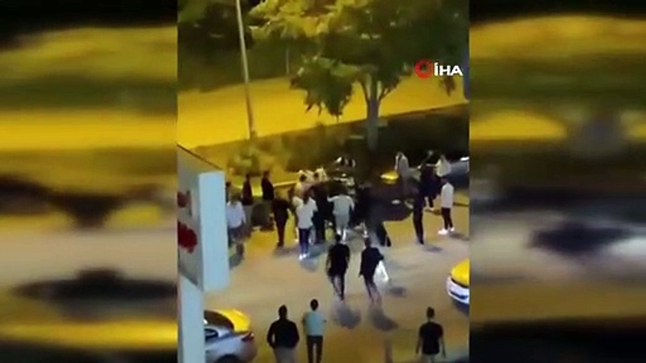 Ankara'da düğün çıkışı kavga anı cep telefonu kamerasına yansıdı