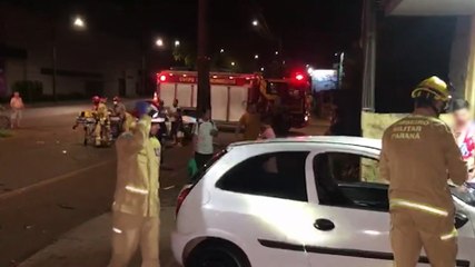 Celta e Strada se envolvem em colisão de forte impacto na Avenida Assunção