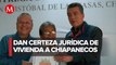 Entrega de escrituras a 61 familias en Chiapas por el gobernador Rutilio Escandón