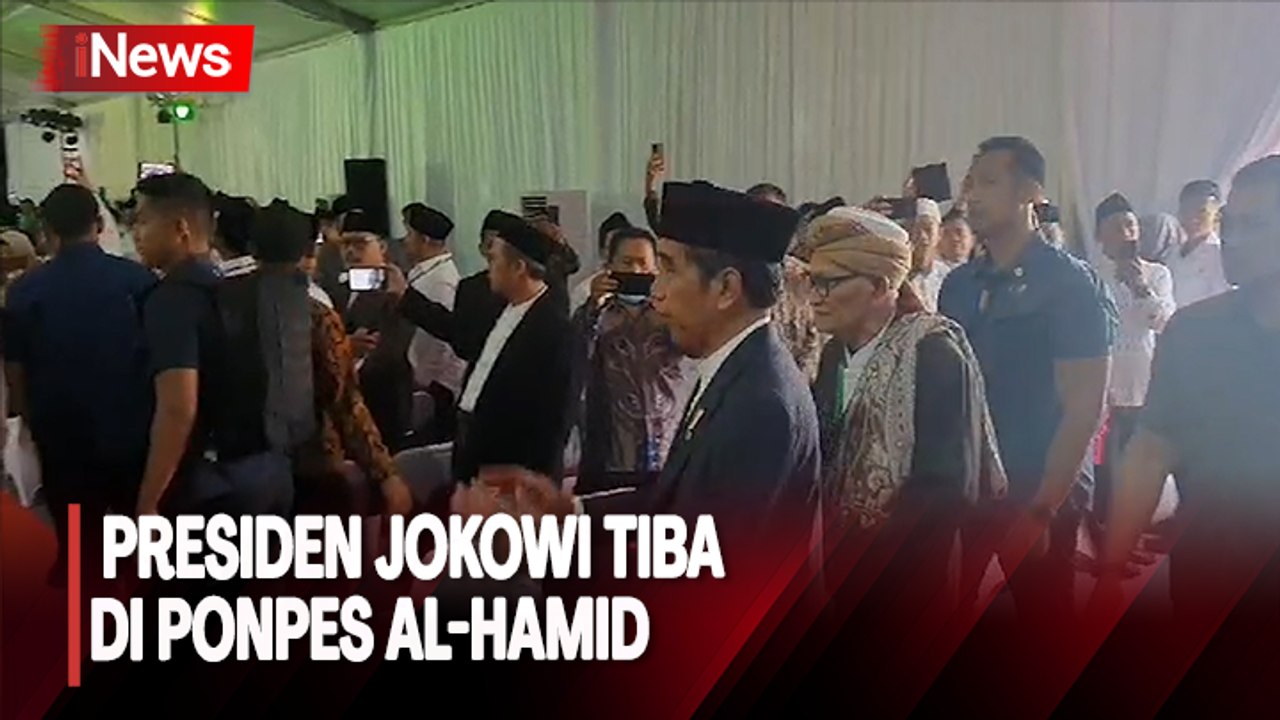 Presiden Jokowi Tiba di Ponpes Al-Hamid, Disambut Gema Selawat Badar