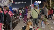 شاهد: مهاجرون من المكسيك يعبرون النهر للوصول إلى الولايات المتحدة