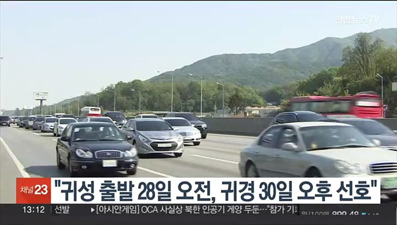 "귀성 출발 28일 오전, 귀경 출발 30일 오후 선호"