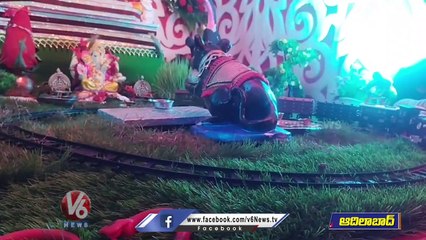 Ganesh Chaturthi 2023 _ Lord Ganesha On Bullock Cart _ Adilabad _ V6 News