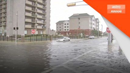 Timur laut Ophelia dilanda banjir dan ombak kuat