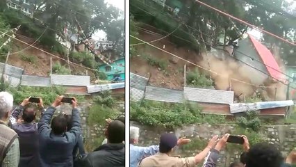 नैनीताल में भूस्खलन से दो मंजिला मकान जमींदोज