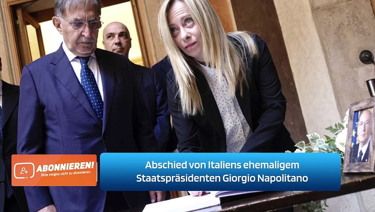 Abschied von Italiens ehemaligem Staatspräsidenten Giorgio Napolitano