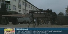 Fuerzas azeríes y rusas confiscan armas a rebeldes de Nargorno Karabaj