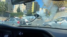 Kartal'da düğün konvoyu trafiği altüst etti