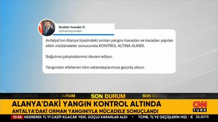 SON DAKİKA: Alanya'daki orman yangını kontrol altında