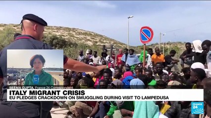 EU chief vows new migrant help for Italy after Lampedusa surge