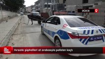 Düzce'de hırsızlık şüphelileri at arabasıyla polisten kaçtı