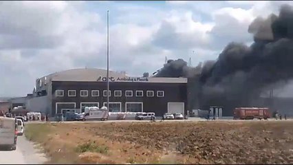 Silivri'de fabrika yangını