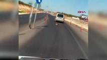 Acımasız sürücü köpeği arabaya bağlayıp sürükledi!