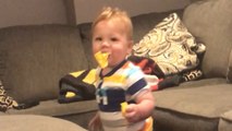 'Potty Mouth at 18 Months Old!' - Toddler blurts out '$h*t' after his cheese slice falls onto the floor