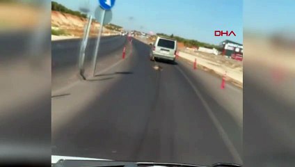 Gaziantep'te Köpeği Sürükleyen Sürücü Kameralara Yansıdı