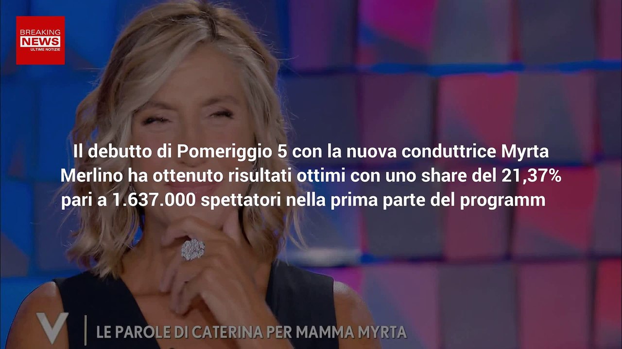 Si Mette Male a Pomeriggio 5: Myrta Merlino A Rischio!