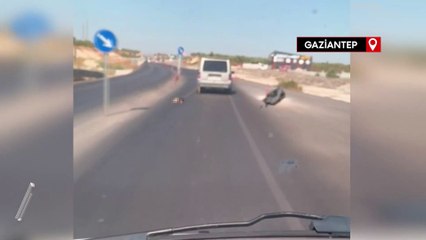 Gaziantep'te köpeği araca bağlayıp sürükledi