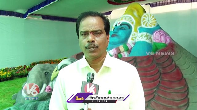 Sand Artist Amazing Art Of Gajendra Moksha In Tirumala _ V6 News